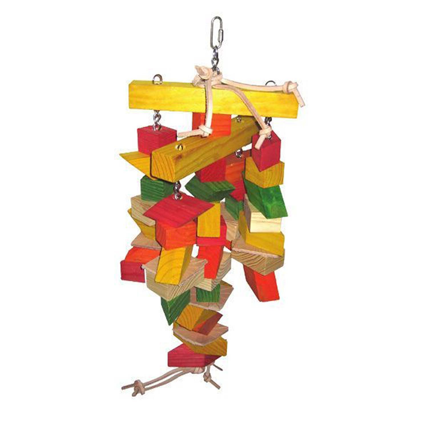 A&E Cage Happy Beaks Parallelogram Large Wooden Bird Toy