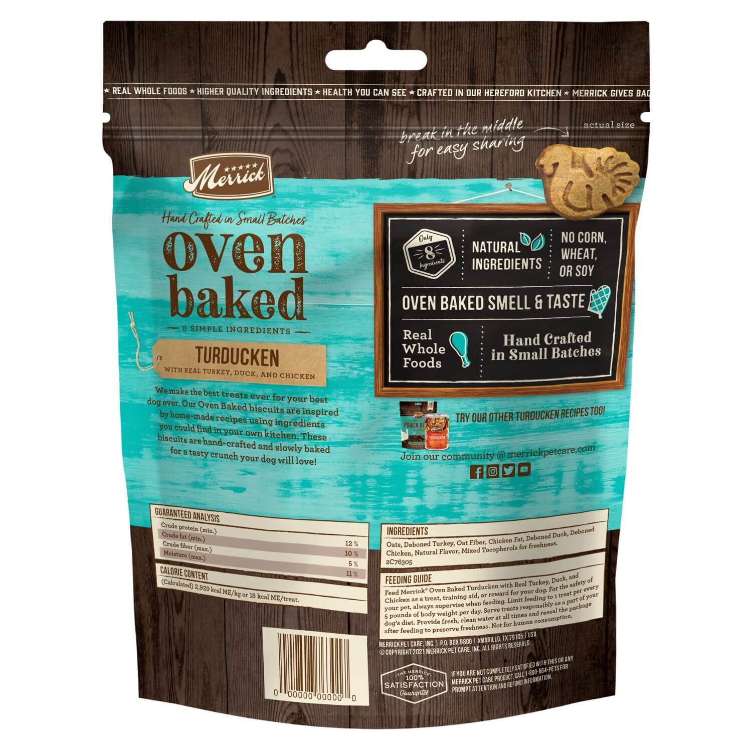 Merrick Oven Baked Natural And Crunchy Turducken Dog Treats