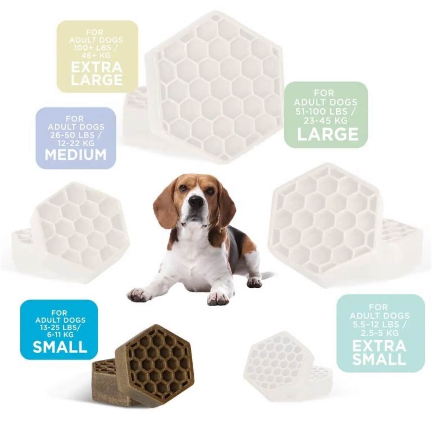 Yummy Combs Flossing Dental Care Allergy Relief Dog Treats, Small
