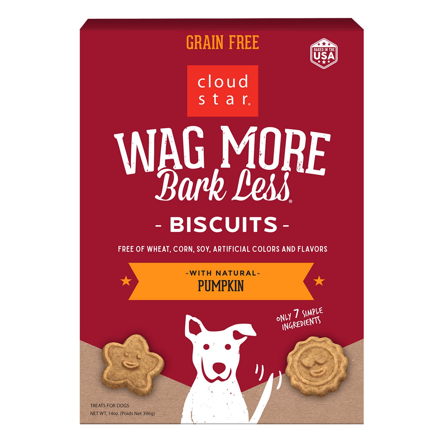 Wag More Bark Less Cloud Star Grain Free Oven Baked With Pumpkin Dog Treat