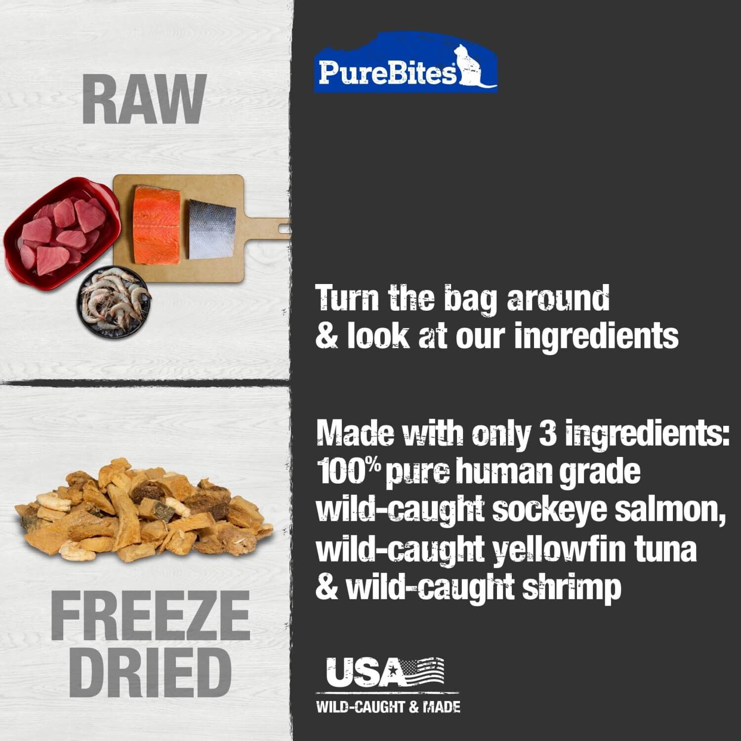 Purebites Freeze Dried Cat Treats, Ocean Medley, .77Oz