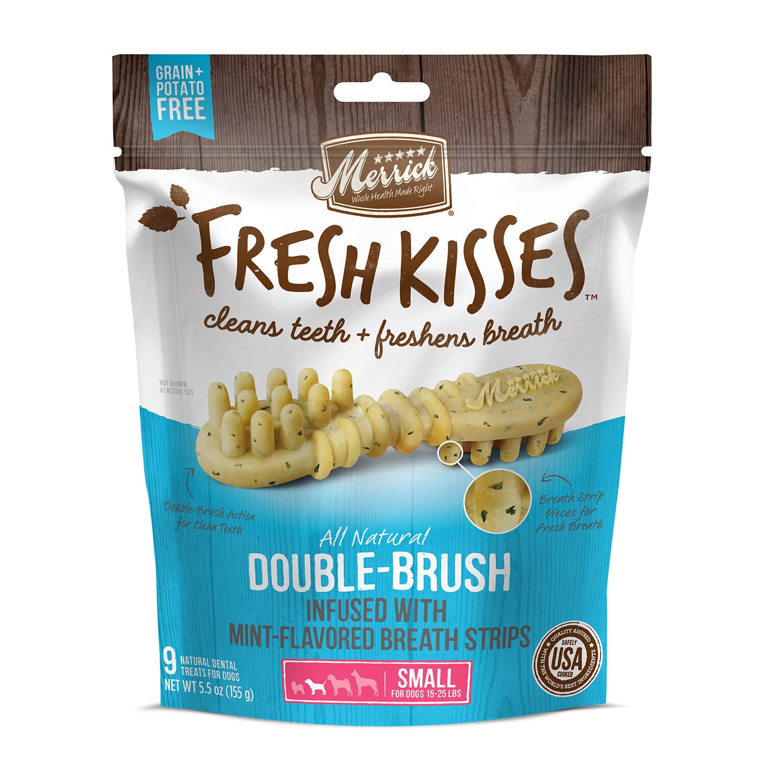 Merrick Fresh Kisses Mint Strips Small Dog Treats