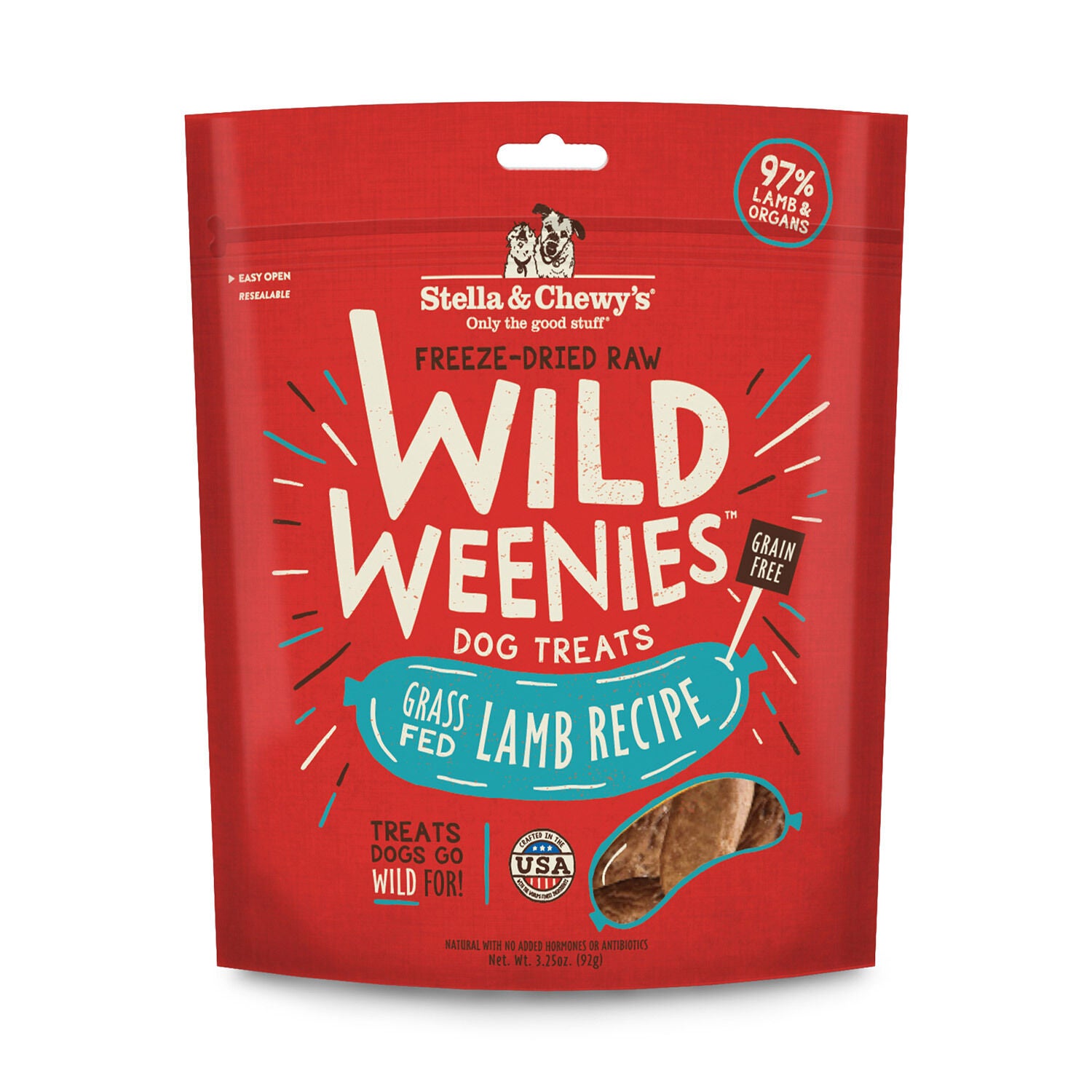 Stella & Chewy's Wild Weenies Grain-Free Lamb Recipe Freeze Dried Raw Dog Treat