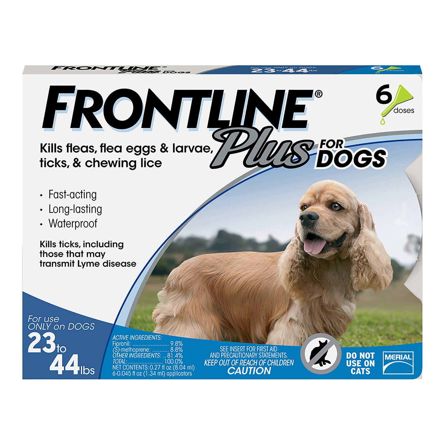 Frontline Plus Flea & Tick Treatment For Dogs 23-44Lbs