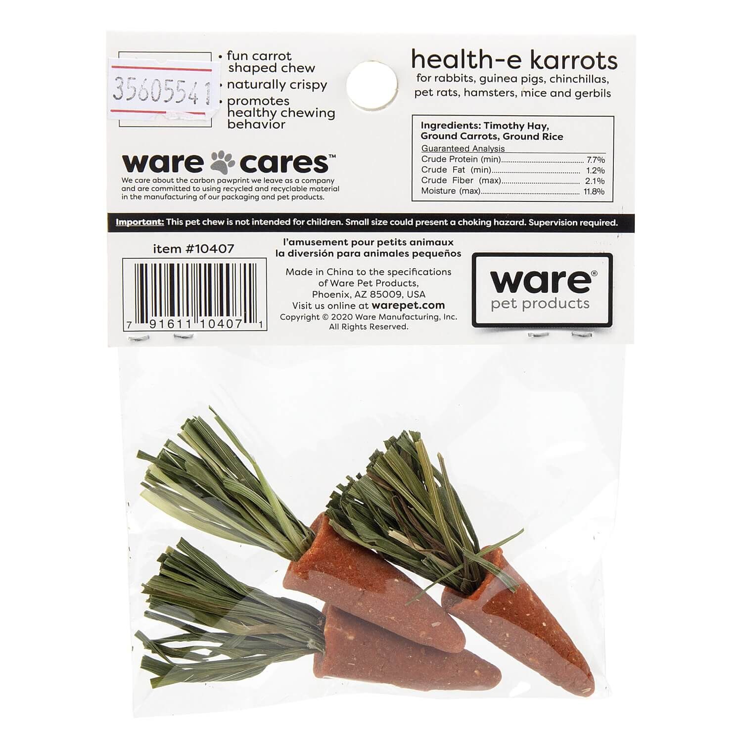 Ware Pet Products Health-E Karrots For Small Animals