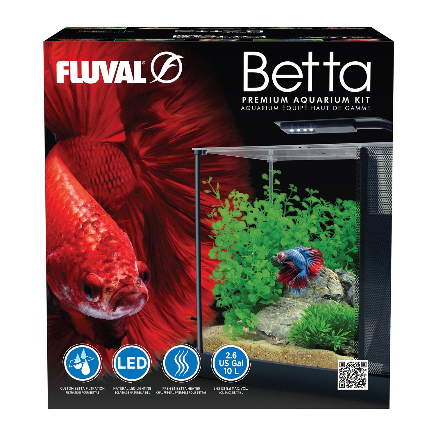 Fluval Premium Betta Kit - 10 L (2.6 Us Gal)