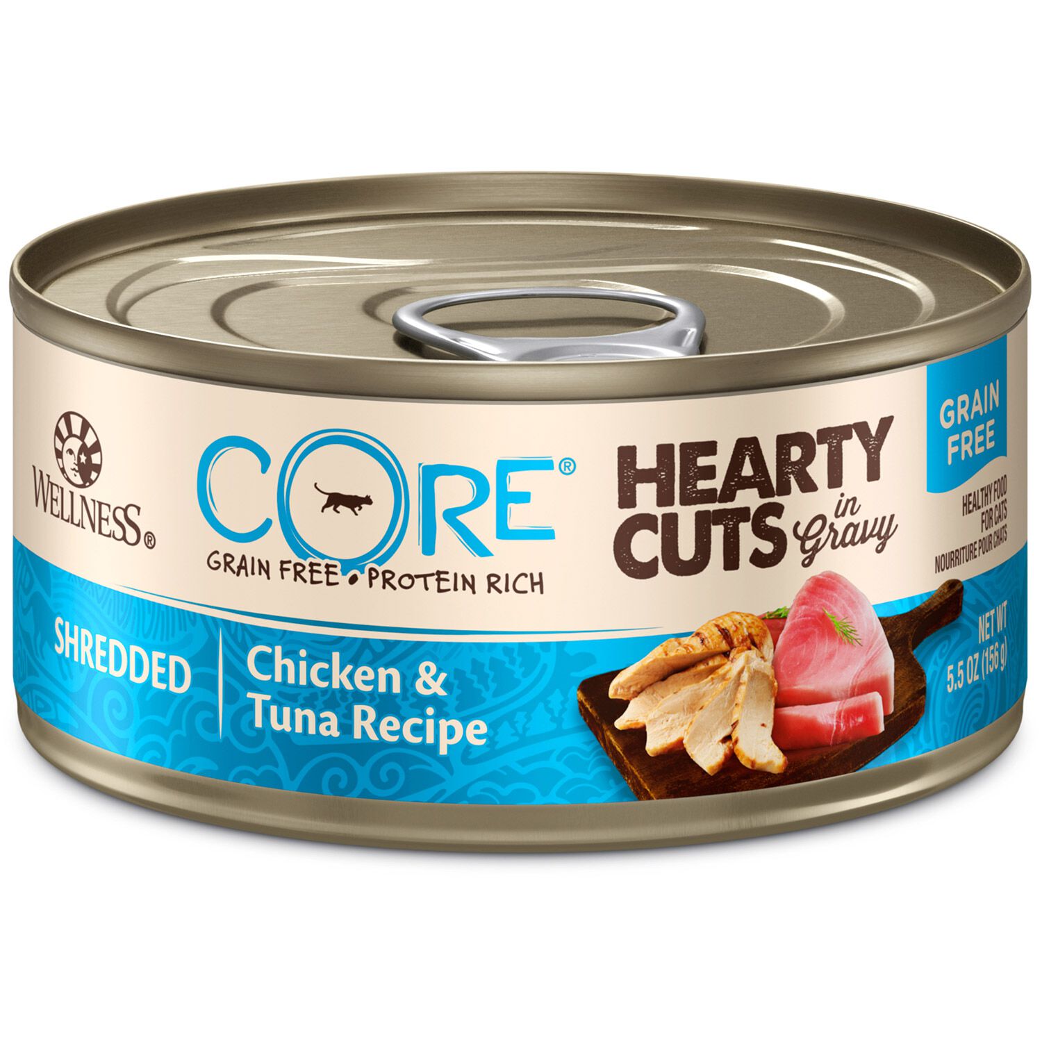 Wellness Core Hearty Cuts Natural Grain Free Chicken & Tuna Wet Cat Food