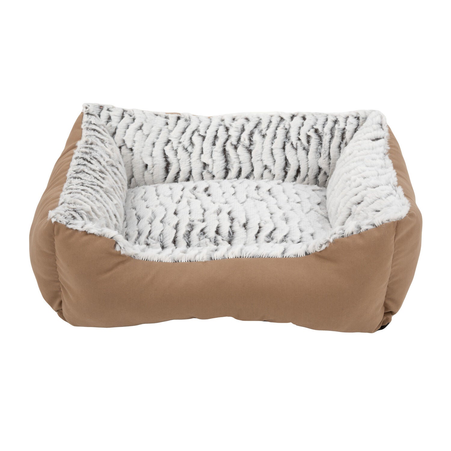 Simply Dog Tan Plush Cat Bed, 19X15"