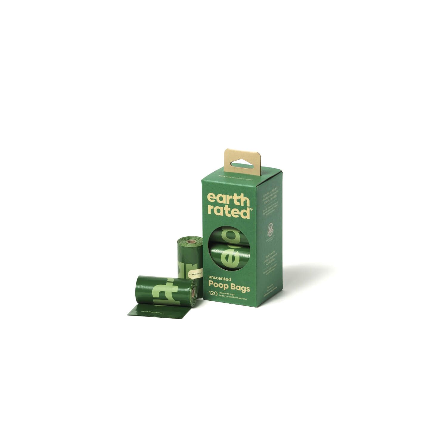 Earth Rated Unscented Ecofriendly Leakproof Dog Poop Bags, 8 Refill Rolls