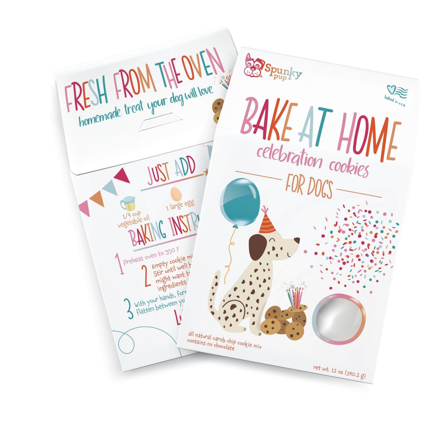 Spunky Pup Bake At Home Celebration Cookies Carob Chip Dog Treats