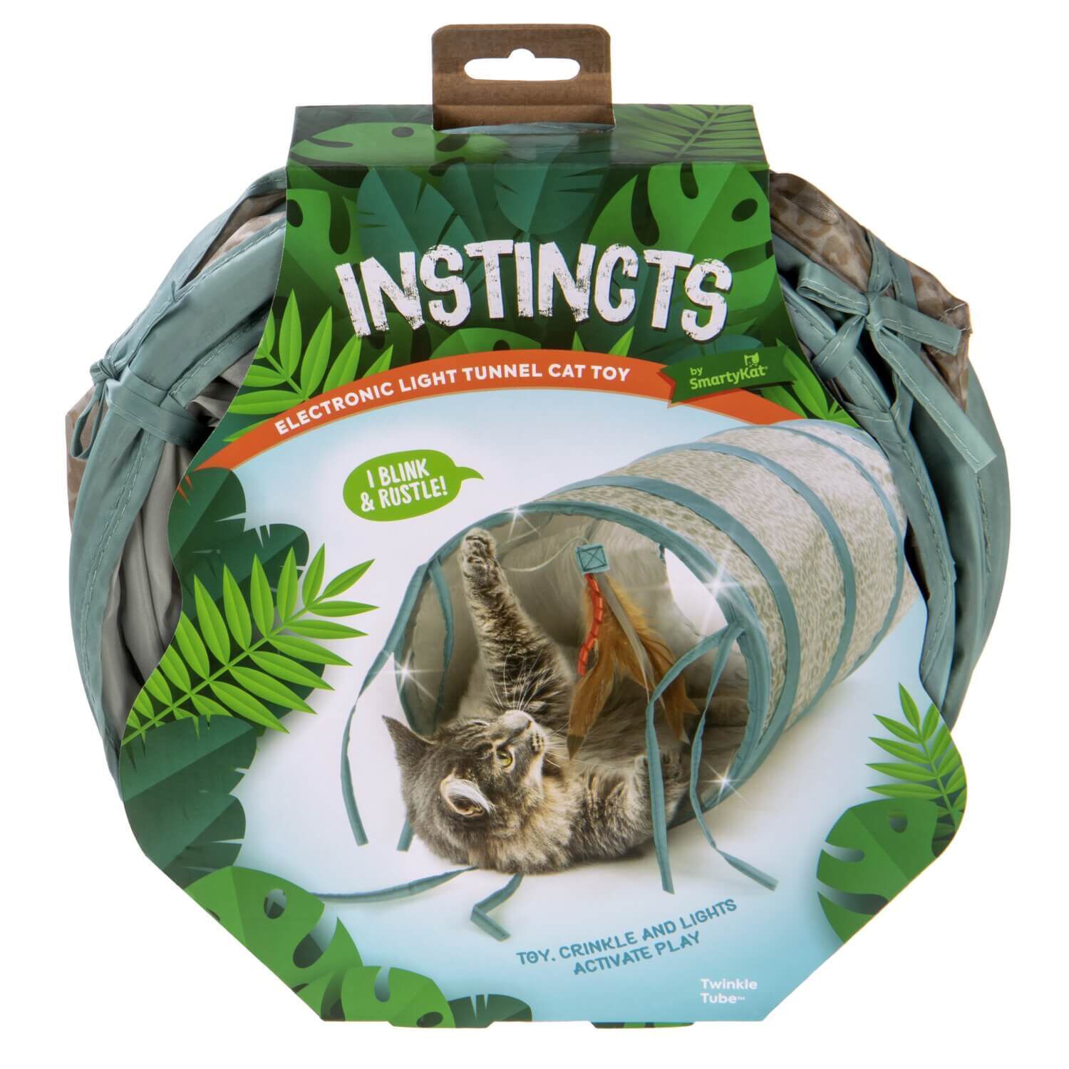 Instincts By Smartykat&reg; Twinkle Tube Electronic Light Crinkle Tunnel Cat Toy, Battery Powered