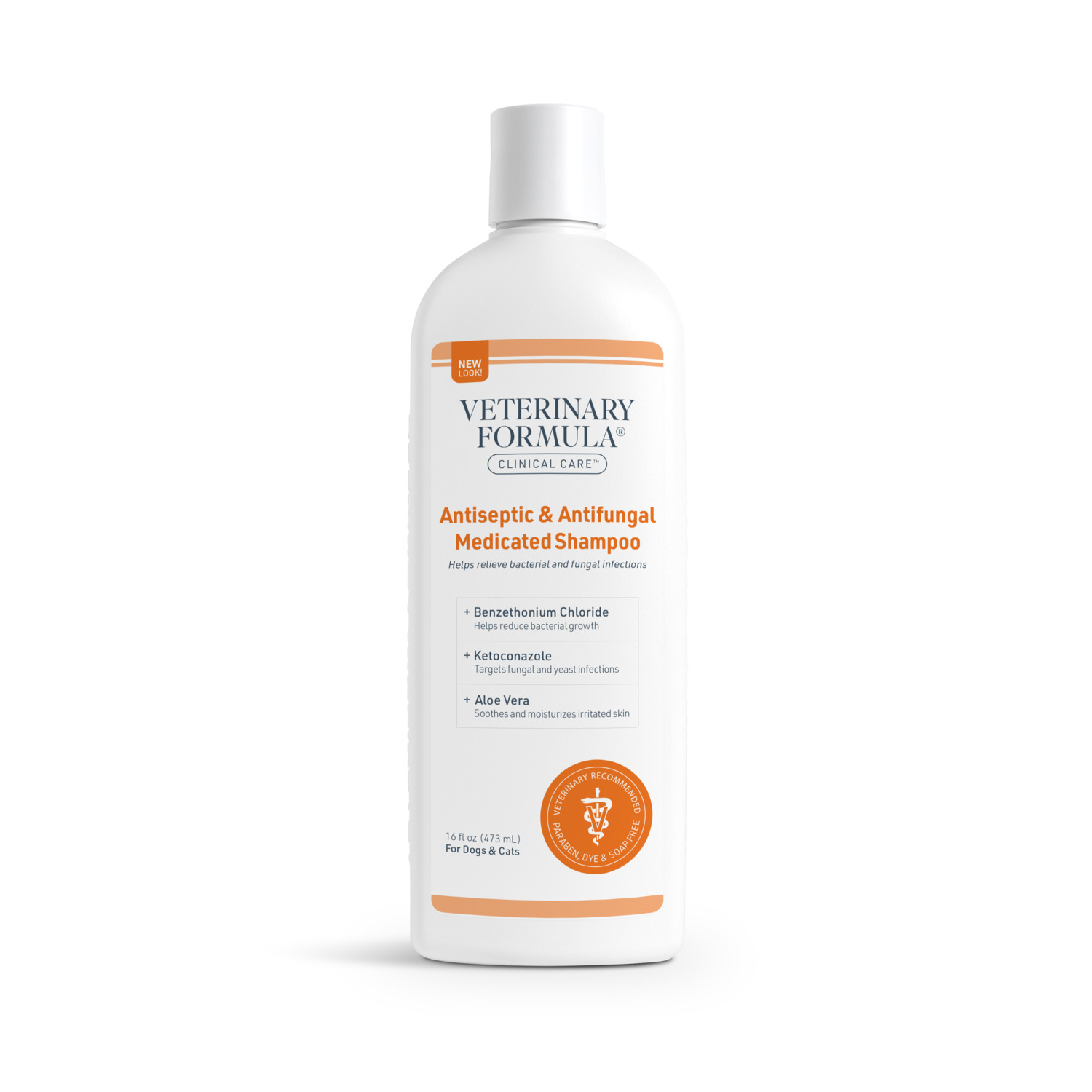 Veterinary Formula Clinical Care Antiseptic And Antifungal Cat & Dog Shampoo, 16 Oz.