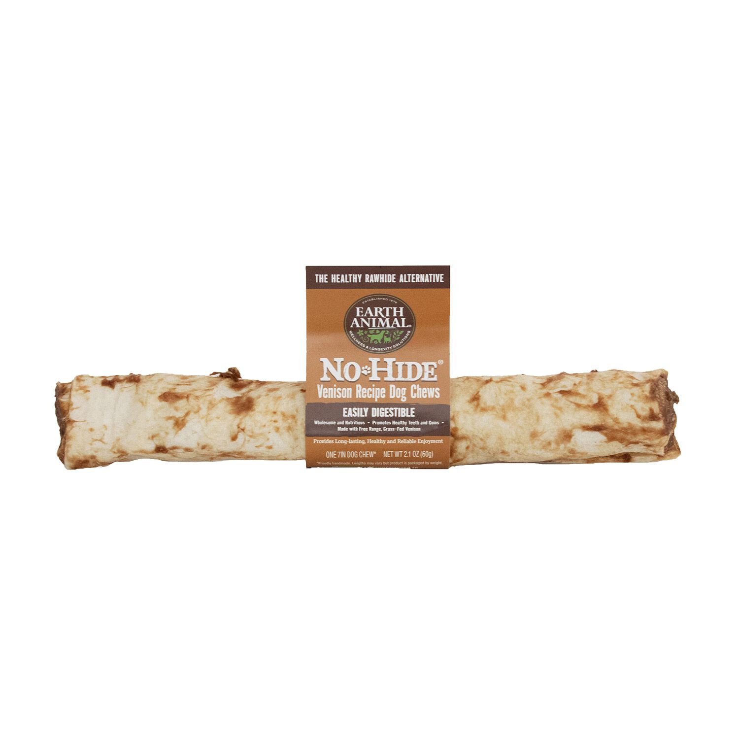 Earth Animal No-Hide Rawhide Alternative Dog Treat Chew, Venison