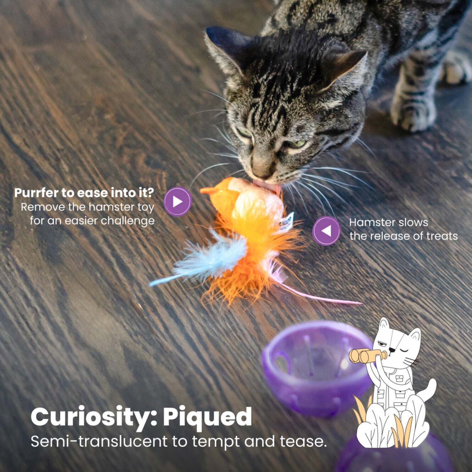 Catstages Hamster Ball Interactive Treat Dispensing Cat Toy