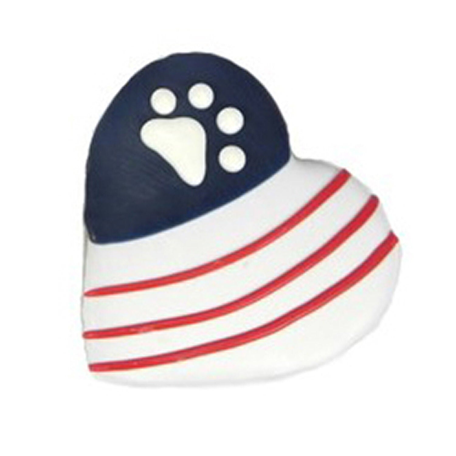 Pawsitively Gourmet Paws & Stripes Heart Dog Cookie