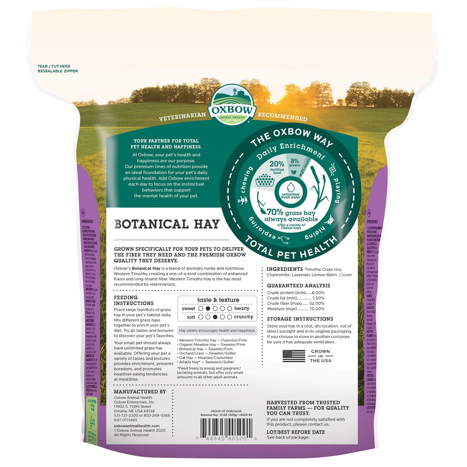 Oxbow Botanical Hay For Small Animals