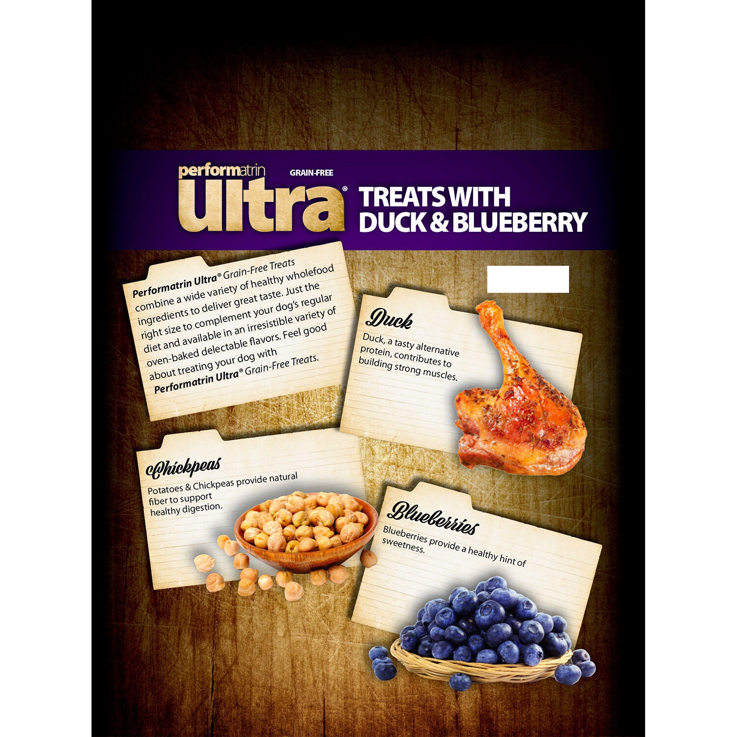 Performatrin Ultra Grain-Free Duck & Blueberry Baked Small Dog Treat