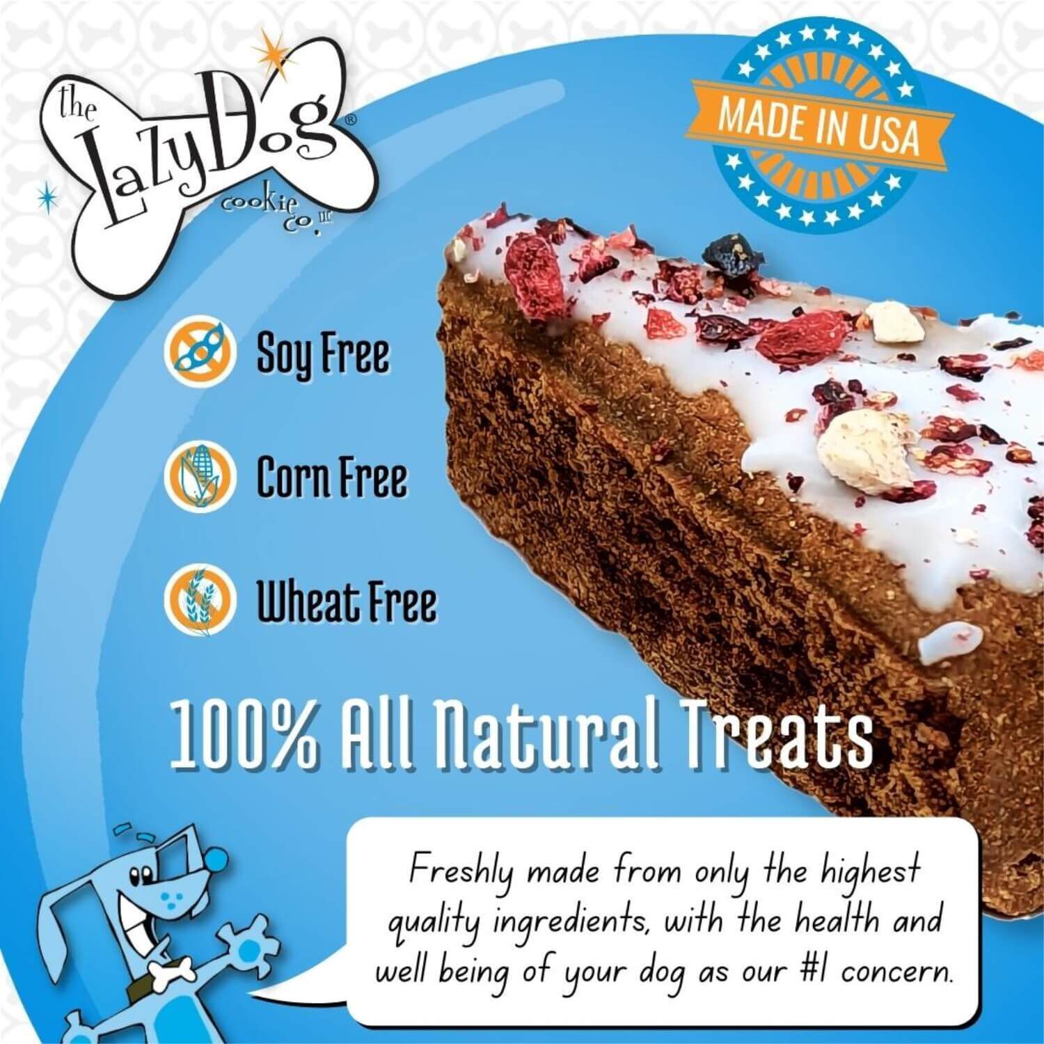 The Lazy Dog Cookie Co Happy Birthday Pup-Pie Dog Treat For A Darling Girl, 5Oz Pie