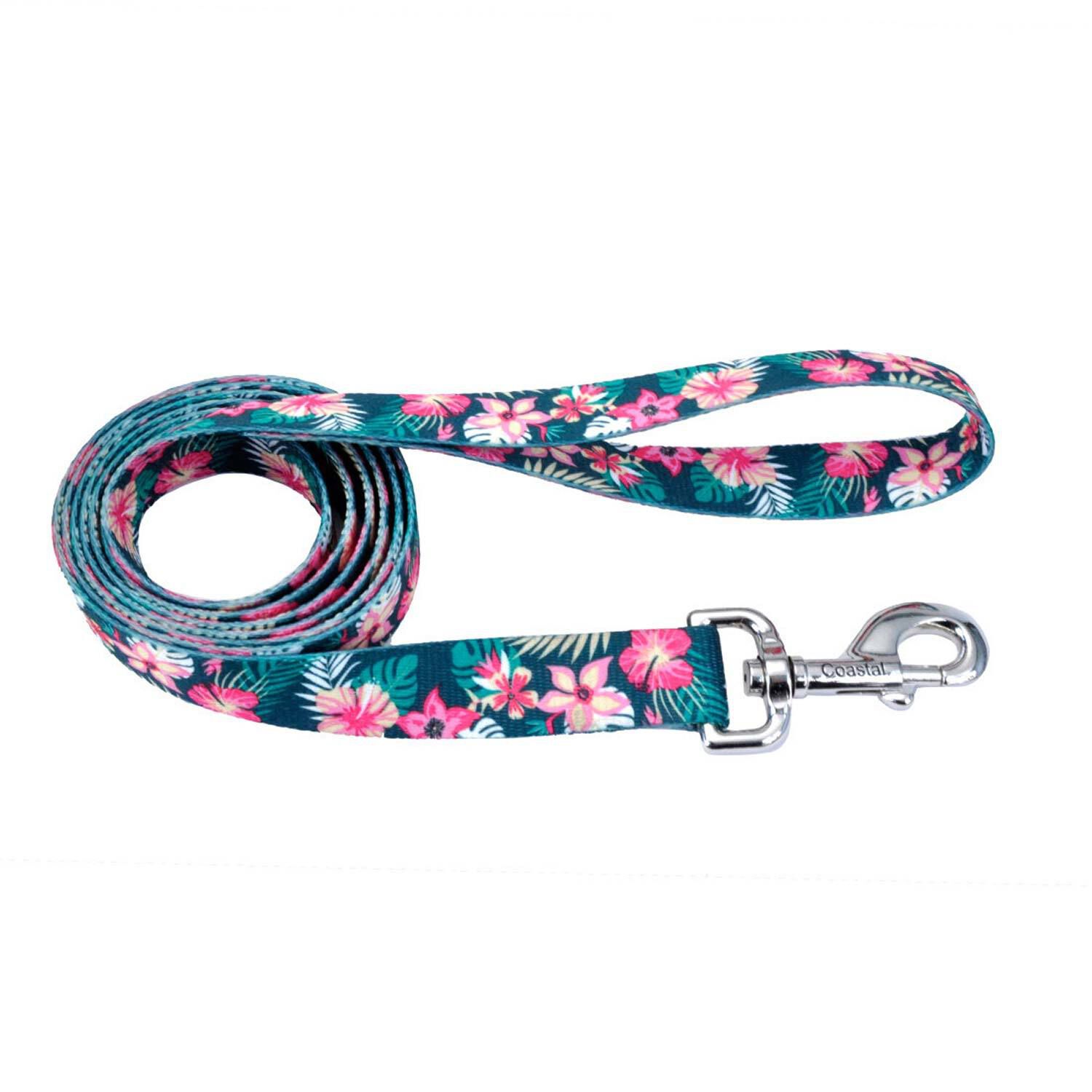 Coastal Pet Styles Dog Leash, Hunter Tropical Flowers