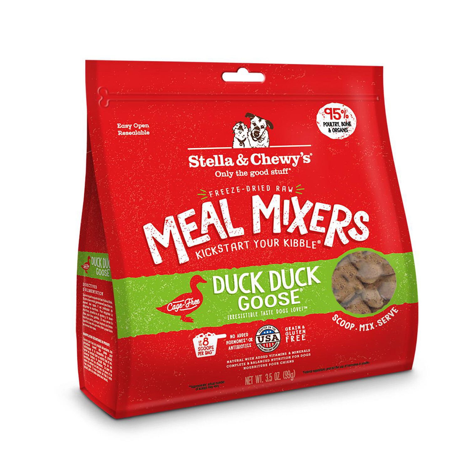 Stella & Chewy's Freeze-Dried Raw Meal Mixers Dog Food Topper - Duck Duck Goose Recipe