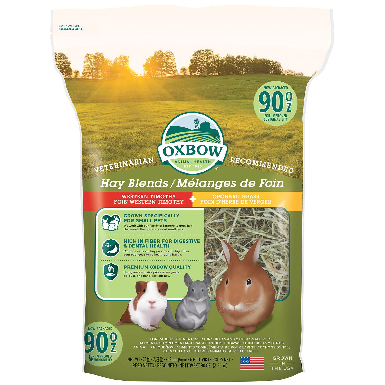 Oxbow Hay Blends - Western Timothy & Orchard Grass For Small Animals