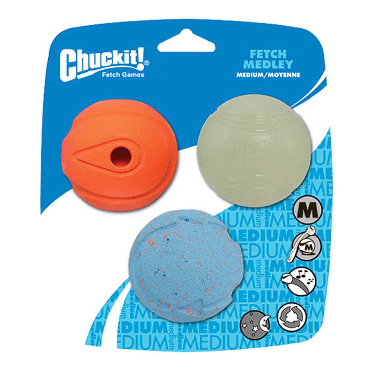 Chuckit! Fetch Medley Balls 3 Pack Dog Toy