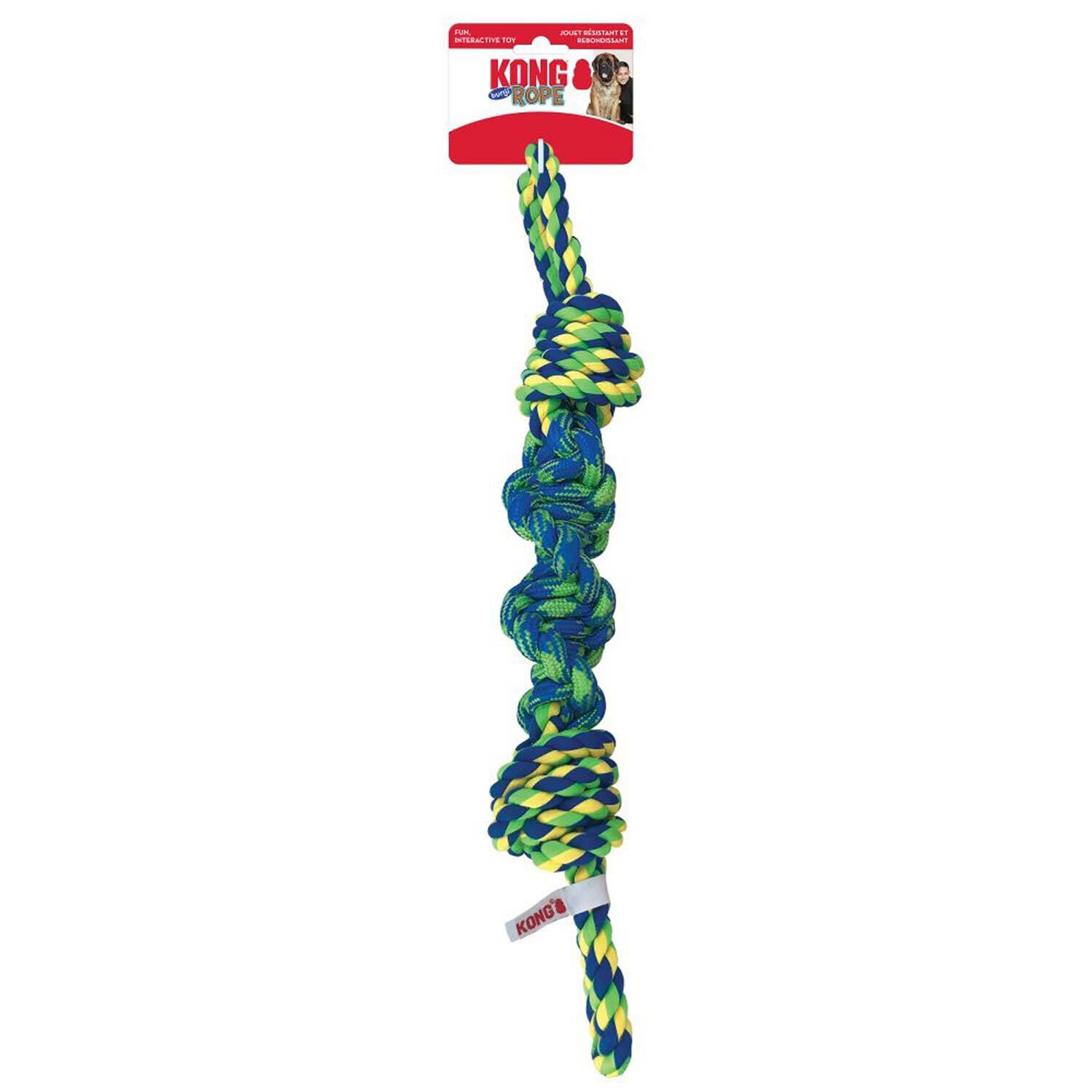 Kong Rope Bunji Medium Dog Tug Toy, Assorted Colors