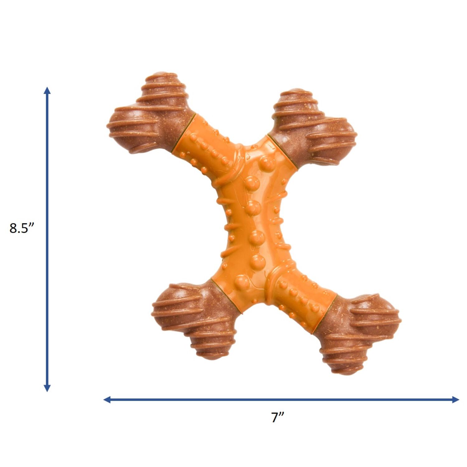 Spot Bambone Dental X-Bone Dog Chew Toy, Peanut Butter