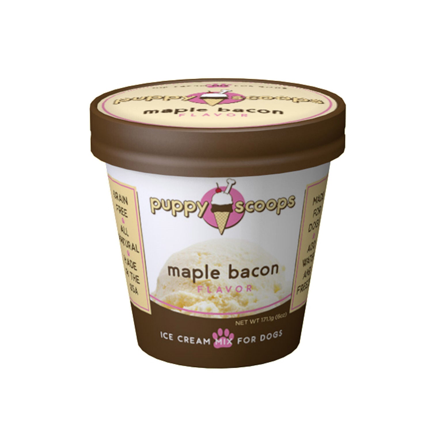 Puppy Scoops Dog Ice Cream Mix Dog Treat - Maple Bacon Flavor