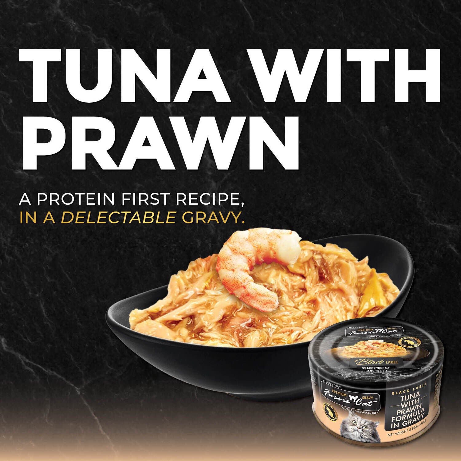 Fussie Cat Premium Wet Cat Food, Tuna With Prawns In Gravy - 2.62 Oz