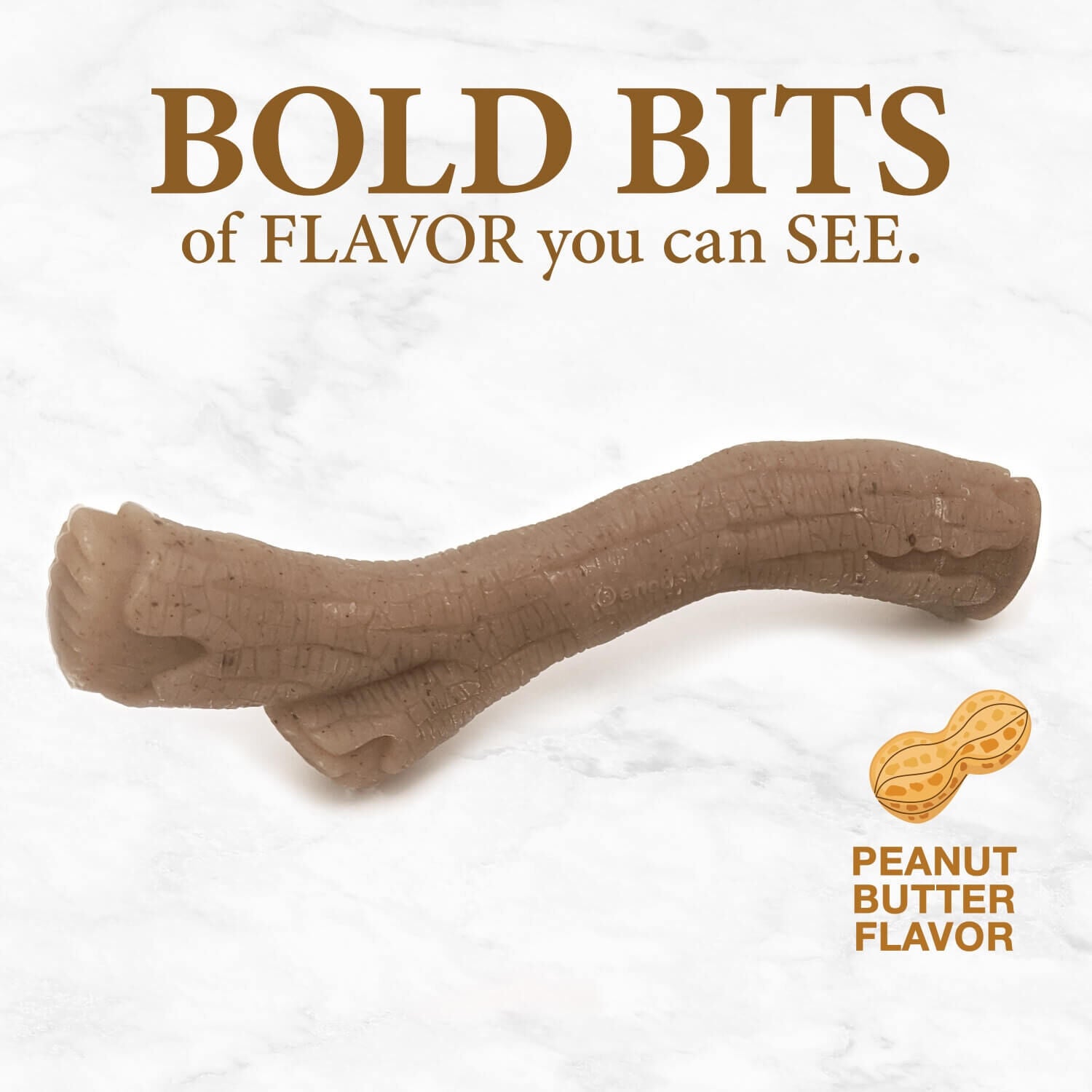 Nylabone Gourmet Style Strong Chew Stick Dog Toy - Peanut Butter Flavor
