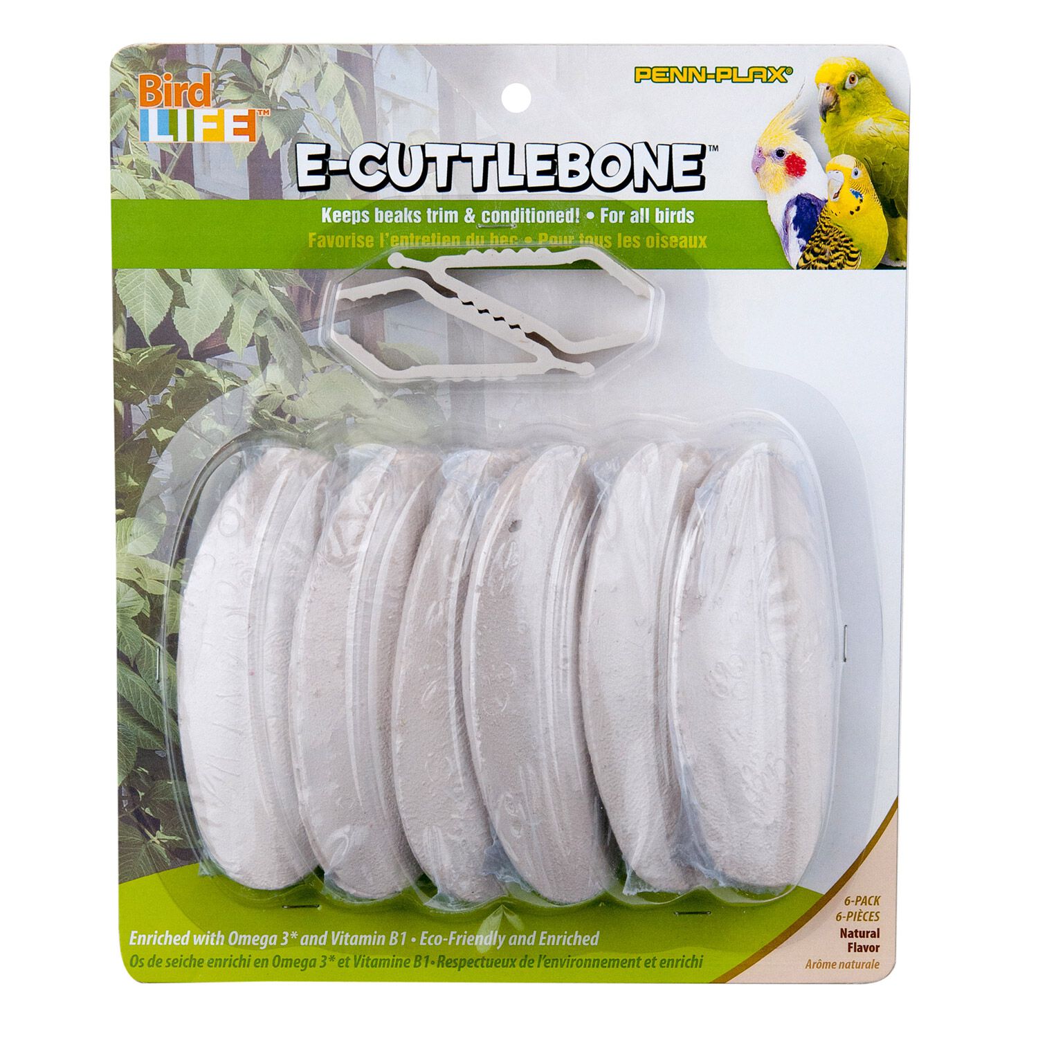 Penn-Plax Bird-Life Natural E Omega 3 & Vitamin B1 Enriched Cuttlebones For Birds