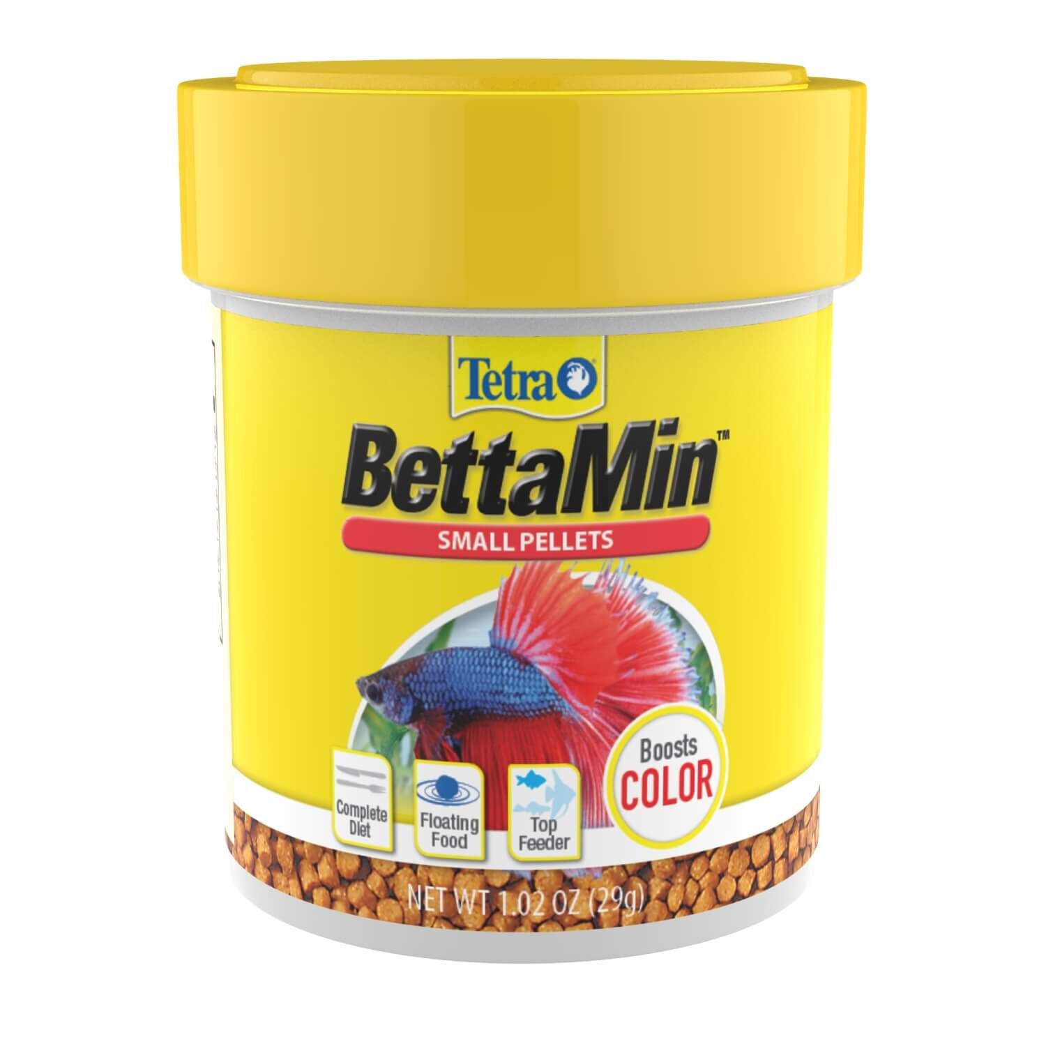 Tetra Betta Floating Pellets Fish Food, 1.02-Oz Small