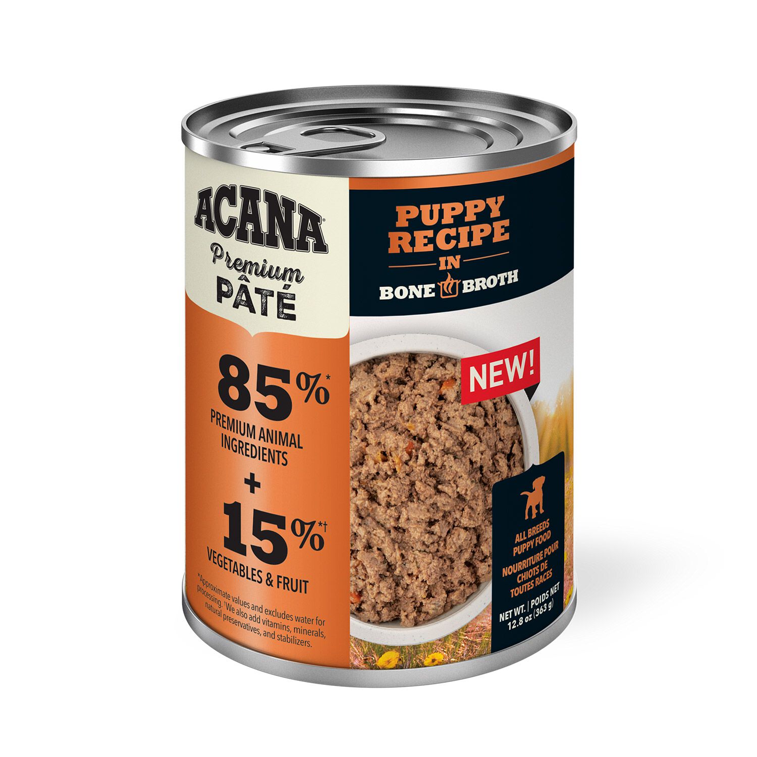 Acana Premium Pate In Bone Broth, Puppy Formula Wet Dog Food