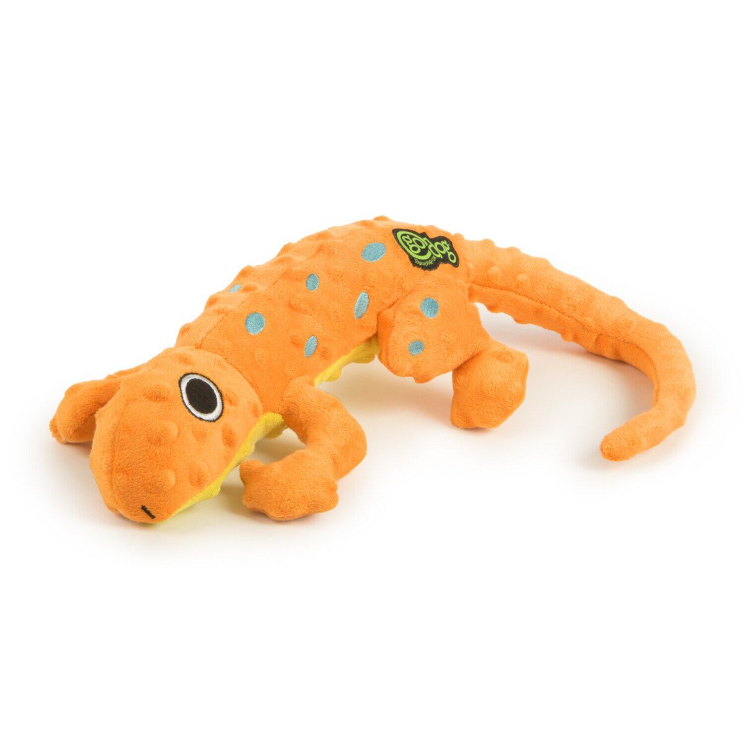 Godog Amphibianz Gecko Squeaky Plush Dog Toy