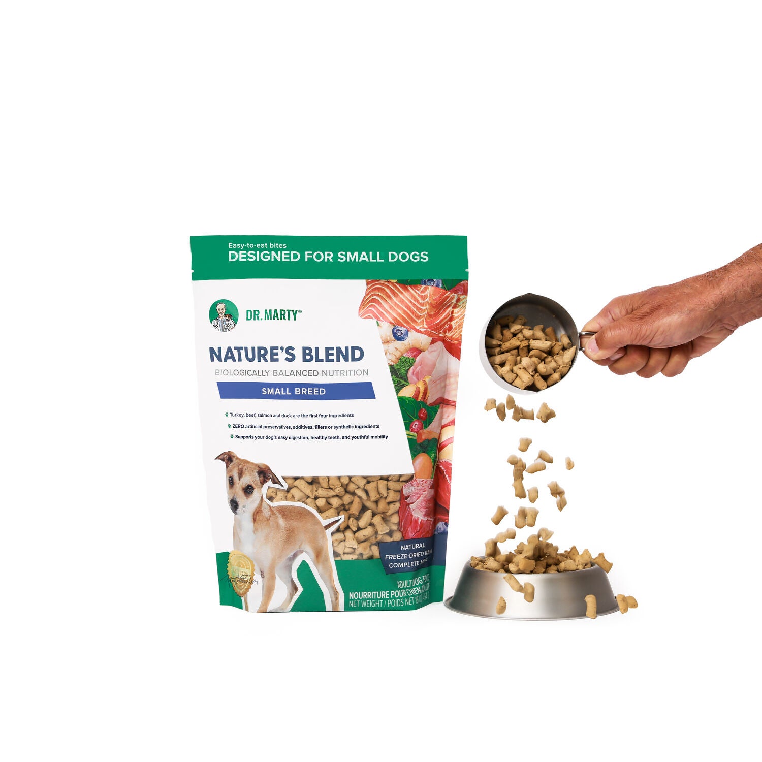 Dr. Marty Nature's Blend Small Breed Adult Freeze-Dried Raw Dog Food, 16Oz