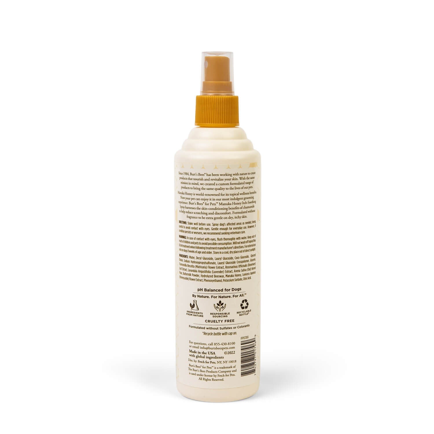 Burt's Bees Manuka Honey Itch Soothing Spray For Dogs With Chamomile