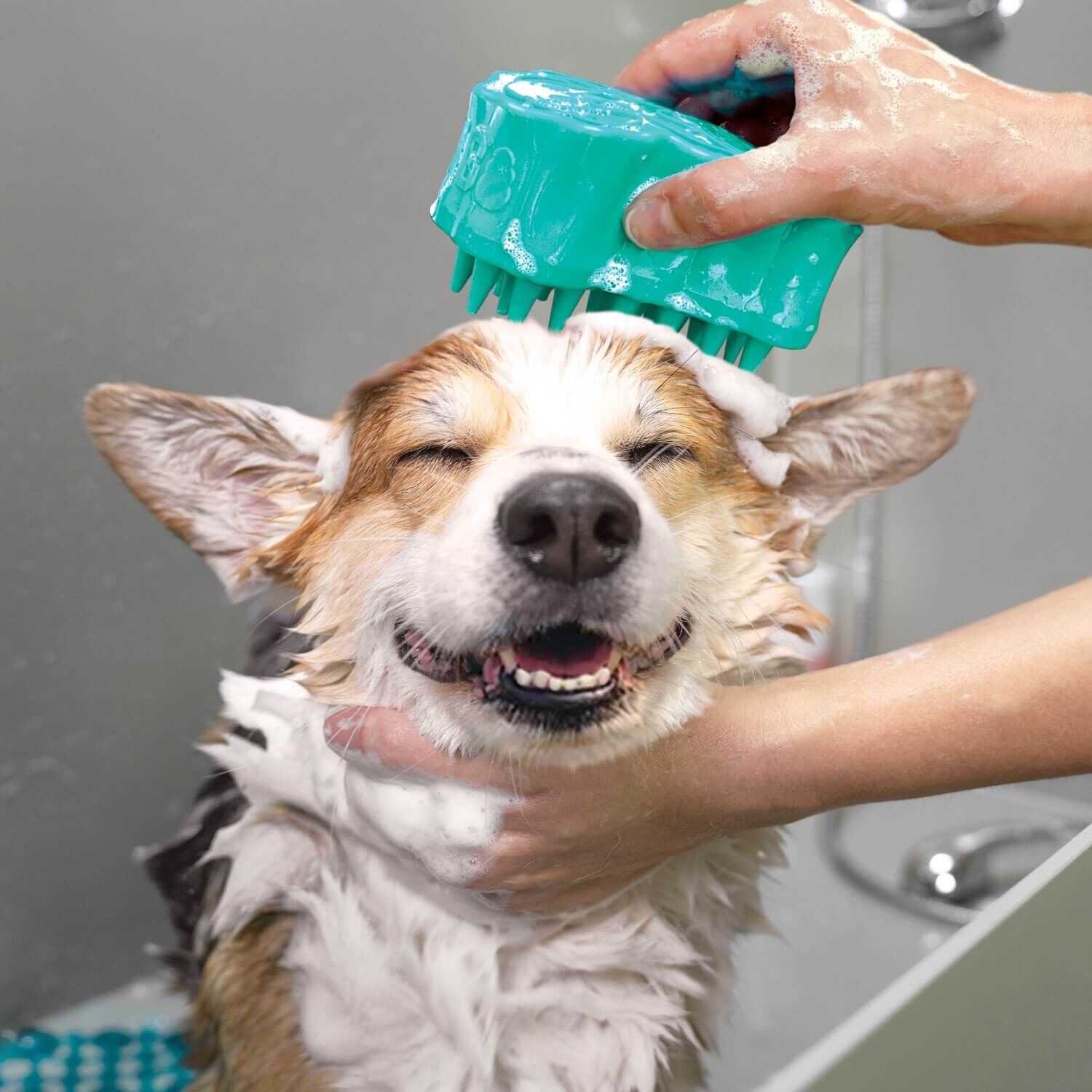 Kong Zoomgroom&reg; Bubbles Soap Dispensing Dog Brush, Large