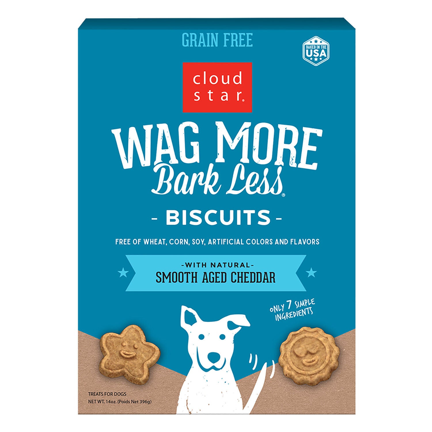Wag More Bark Less Cloud Star Grain Free Oven Baked With Smooth Aged Cheddar Dog Treat