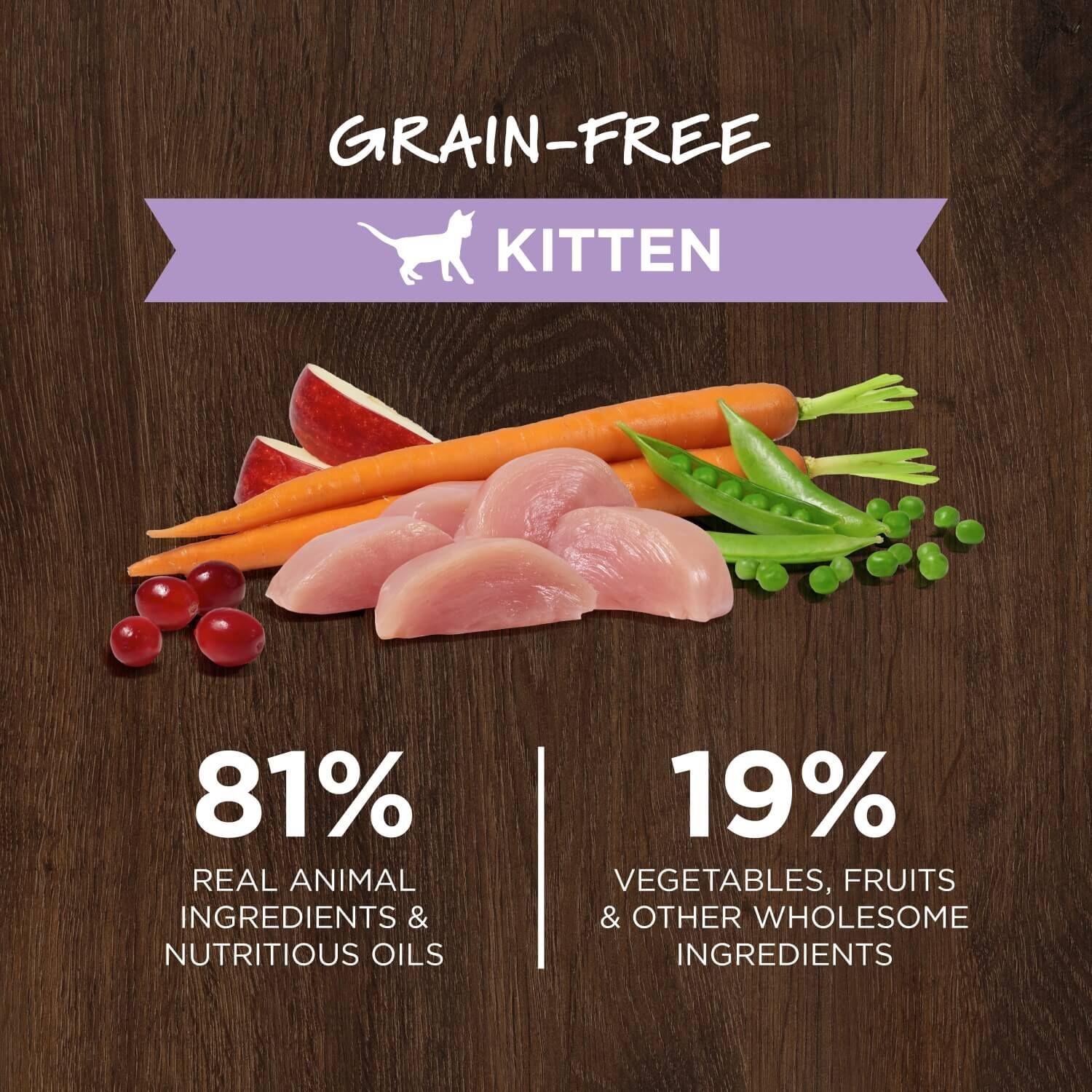Instinct Original Kitten Grain-Free Recipe With Real Chicken Dry Cat Food