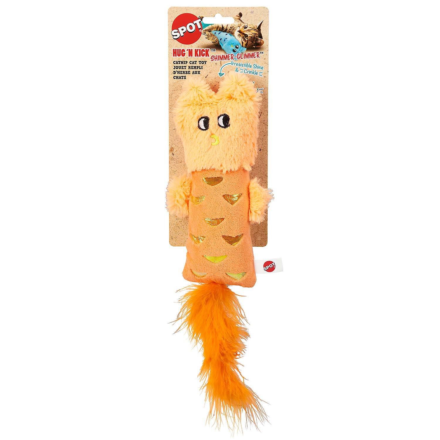 Spot Hug N Kick Shimmer Glimmer W/ Catnip Asst Cat Toy