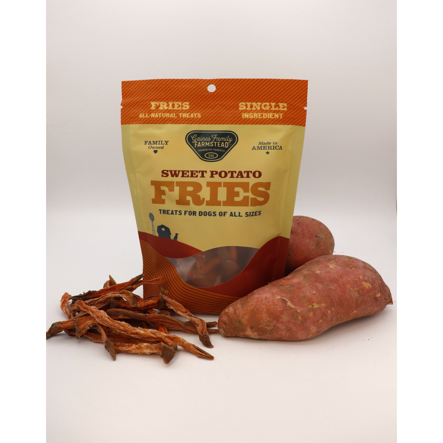 Gaines Family Farmstead Sweet Potato Fries Grain-Free Dog Treats, 8Oz