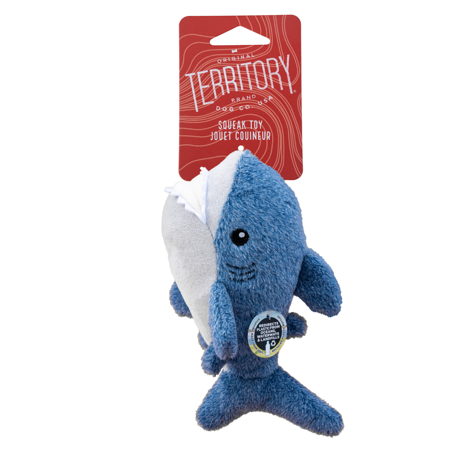 Territory Shark Plush Squeaky Dog Toy