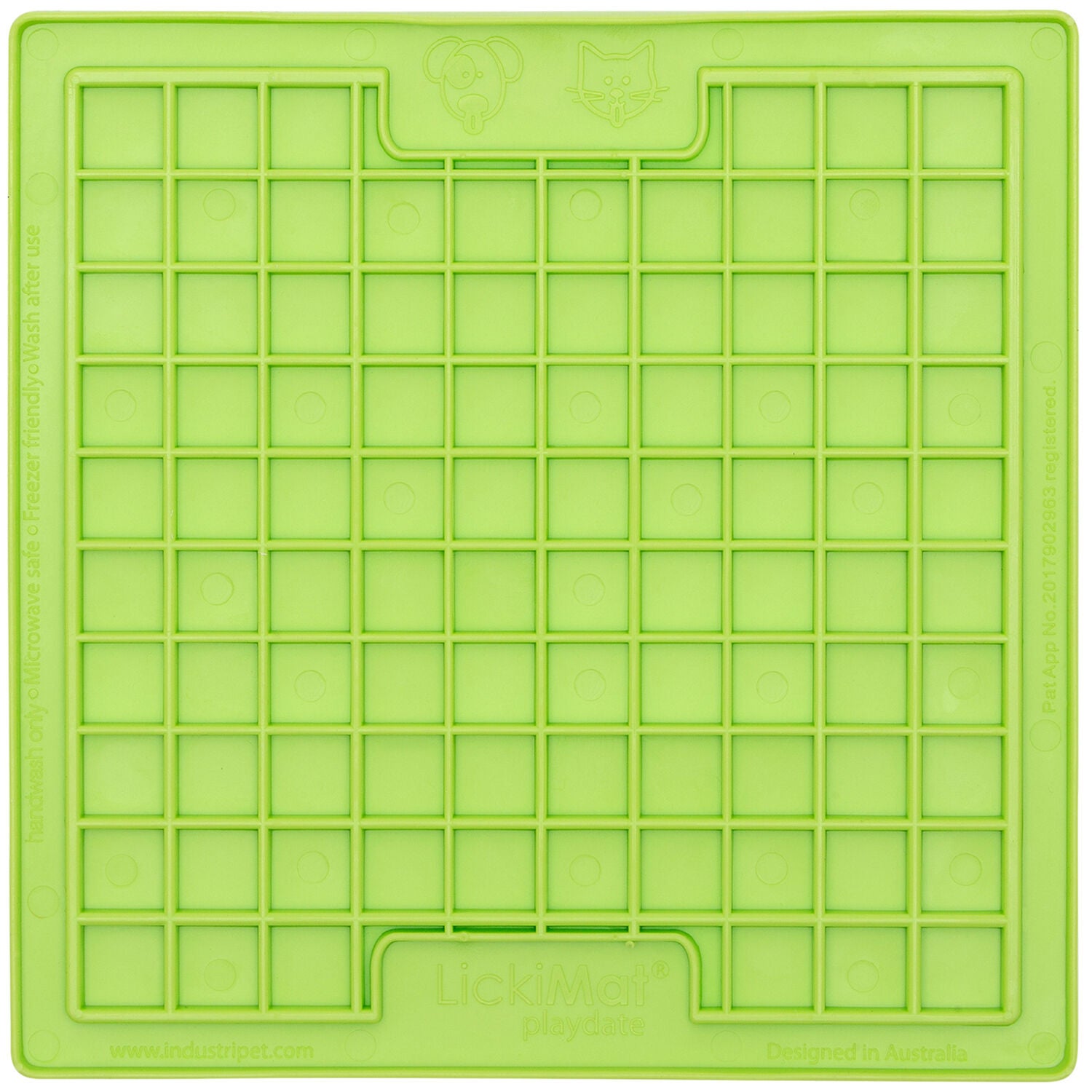 Lickimat Playdate Textured Lickmat For Small To Medium Dogs, Green