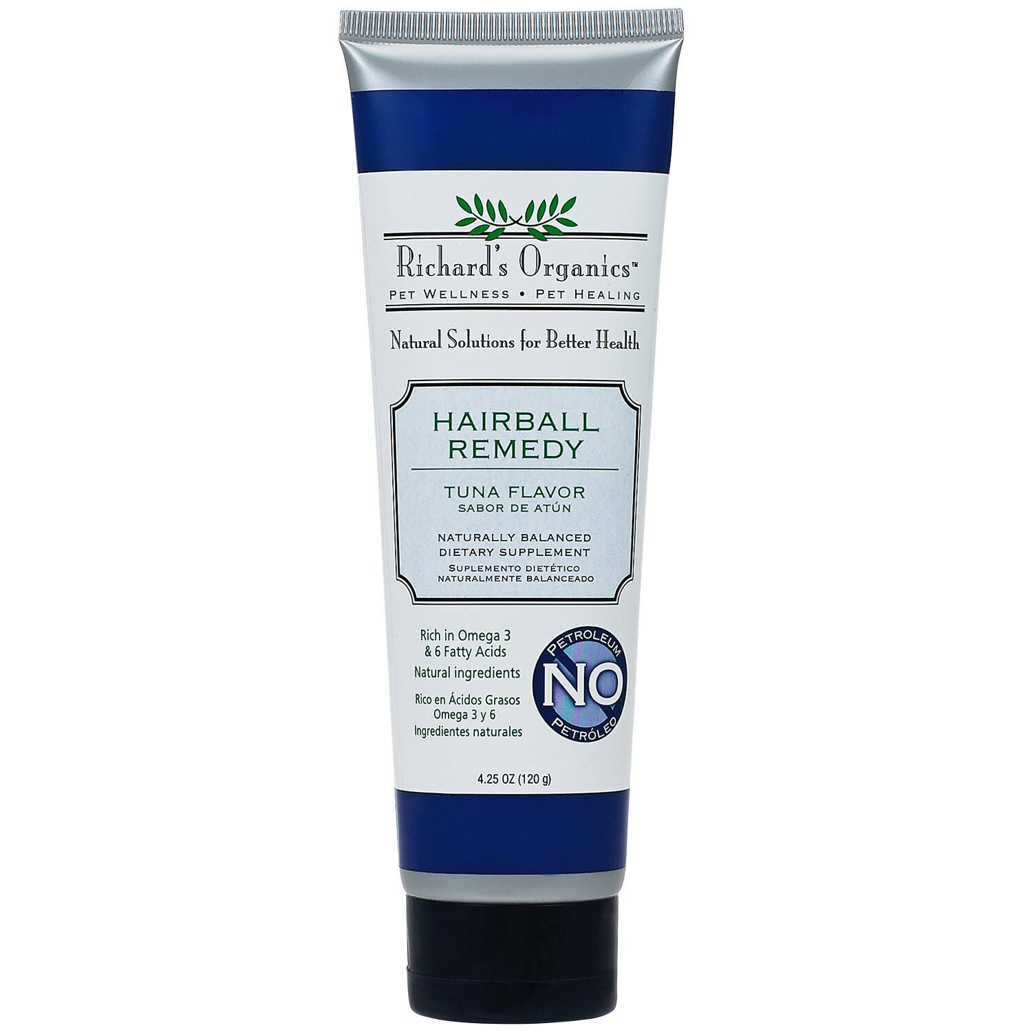 Richard's Organics Hairball Remedy Dietary Supplement For Cats, Tuna Flavor