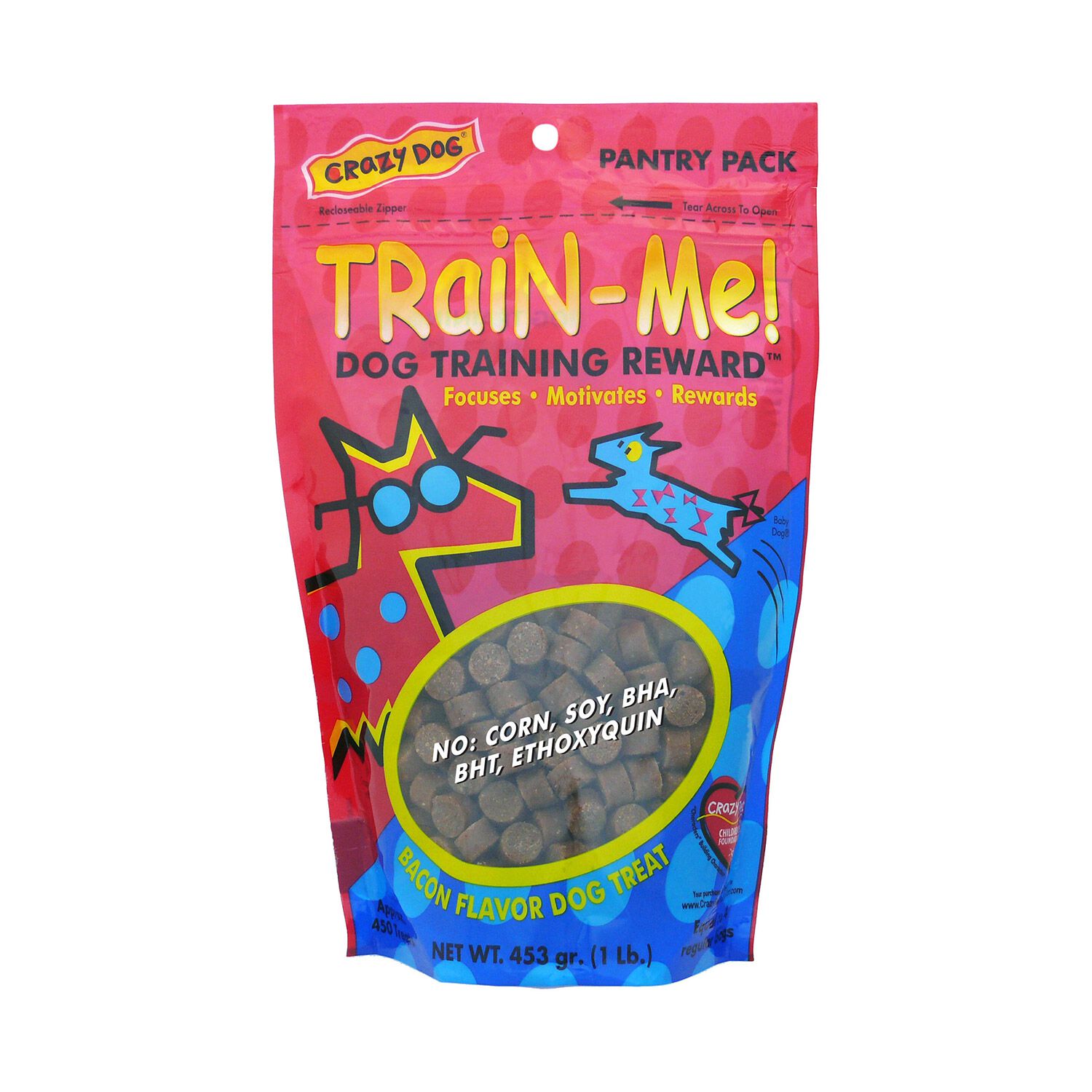 Crazy Dog Crazy Pets Train-Me! Soft & Chewy Dog Treats, Bacon