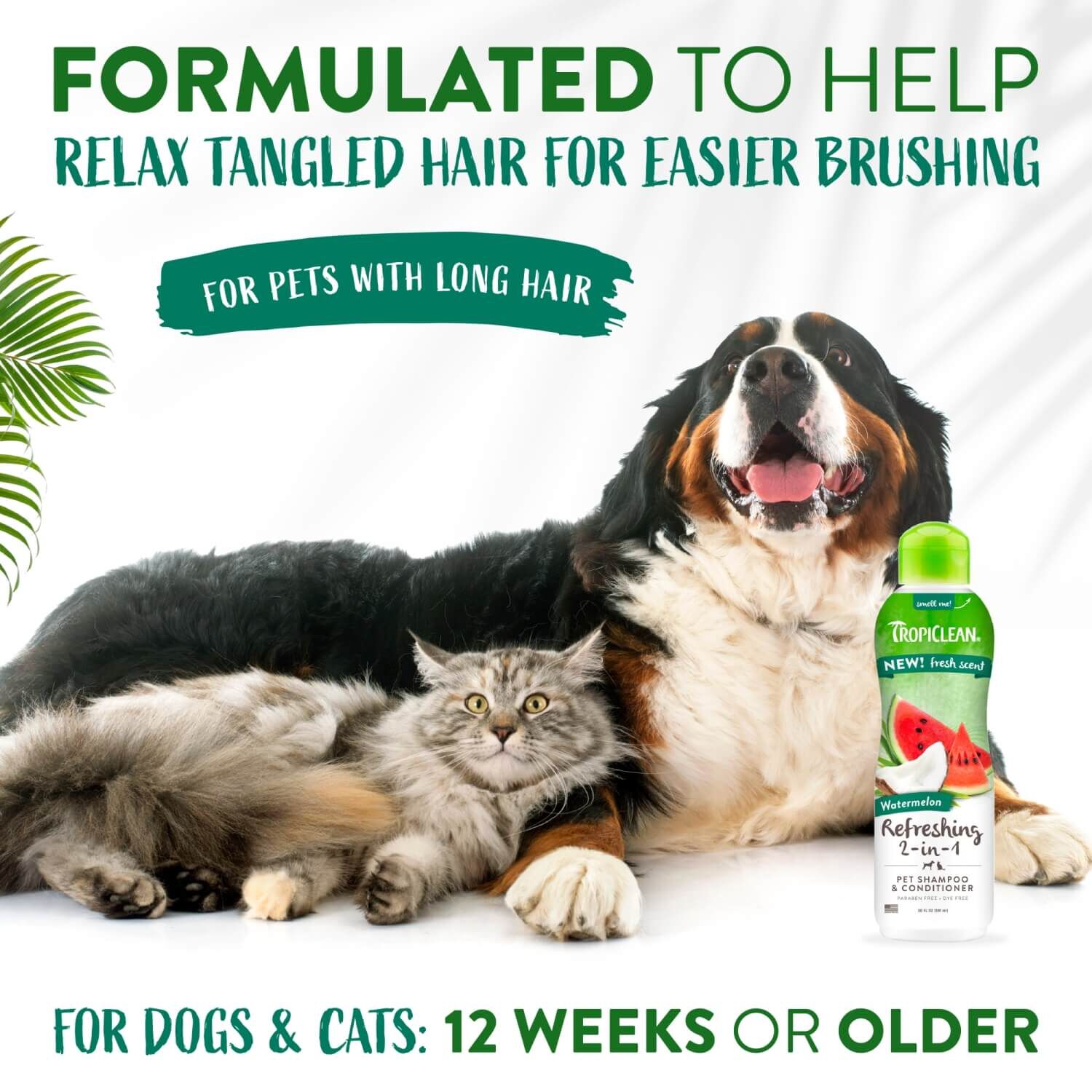 Tropiclean Refreshing Watermelon 2-In-1 Shampoo And Conditioner For Dogs & Cats