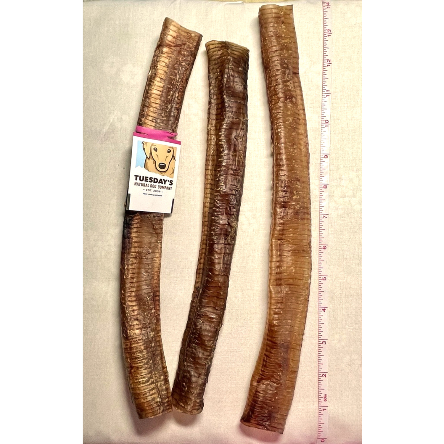 Performatrin Ultra Ostrich Trachea Natural Dog Treat, 12"