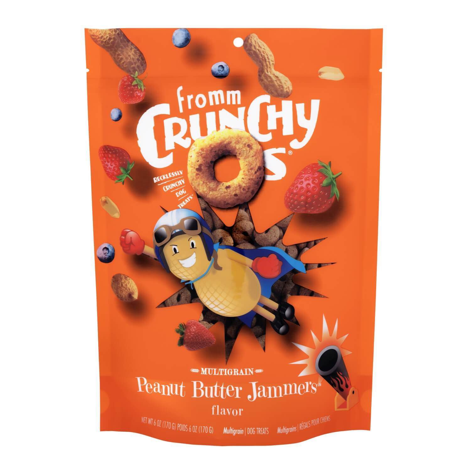 Fromm Crunchy Os Peanut Butter Jammers Flavor Treats For Dogs 6 Oz
