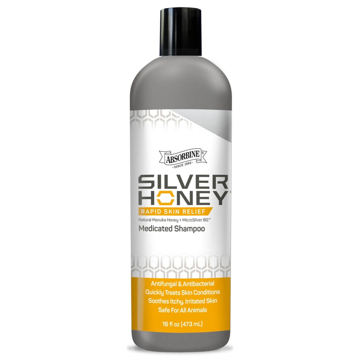 Silver Honey Rapid Skin Relief Medicated Shampoo, 16 Oz Bottle